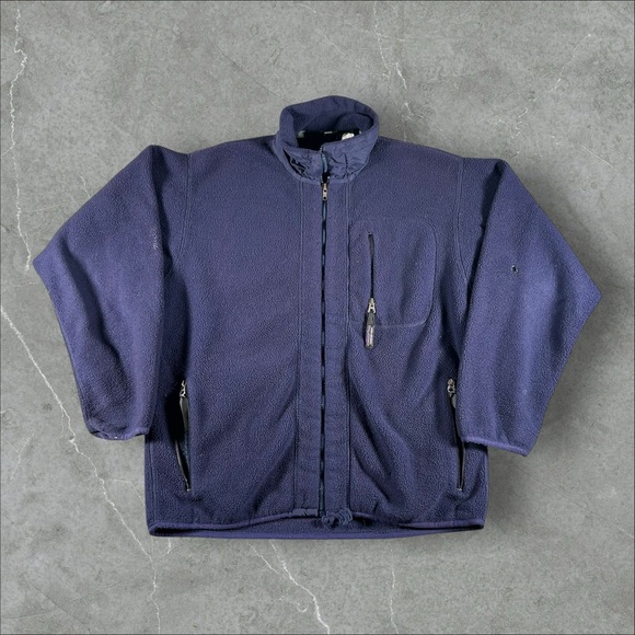 Vintage Patagonia Jacket Mens‎ Medium Purple Synchilla Deep Pile 90s Made In USA - Picture 1 of 10